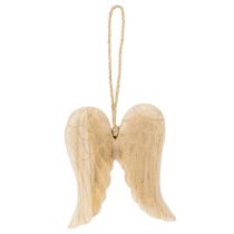 Artikel Holz Anhänger Engelsflügel zum Aufhängen Dekoration 12cm