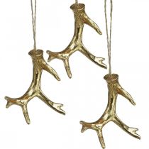 Artikel Weihnachtsanhänger Deko Geweih Baumschmuck Gold 7,5cm 6 St