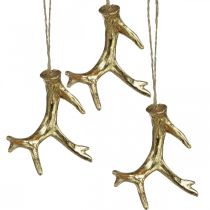 Artikel Weihnachtsanhänger Deko Geweih Baumschmuck Gold 7,5cm 6St