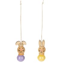 Artikel Hasen Deko Anhänger Osterdekoration aus Holz für Frühling und Osterbaum 4cm 12St