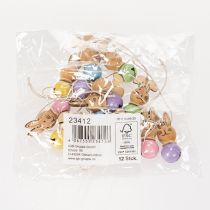 Artikel Hasen Deko Anhänger Osterdekoration aus Holz für Frühling und Osterbaum 4cm 12St