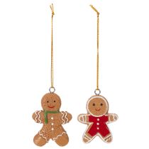 Artikel Deko Anhänger Lebkuchenmännchen als Christbaumschmuck 6cm 12St