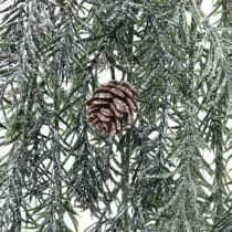 Weihnachtszweig zum Hängen Pinie Zapfen beschneit 110cm