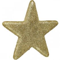 Artikel Weihnachtsdeko Stern Anhänger Golden Glitter 18,5cm 4St