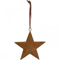 Weihnachtsanhänger Stern Metallstern Rost Optik H13,5cm