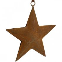 Weihnachtsanhänger Stern Metallstern Rost Optik H13,5cm
