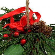Weihnachtshänger mit Zapfen und Beeren 16cm