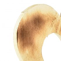 Artikel Dekoherzen Holz zum Hängen Herz in Herz Gebrannt 20cm 3St