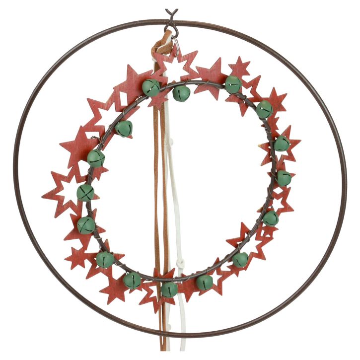 Artikel Hängedeko Weihnachten Dekoring Metall Holz Vintage Ø19cm