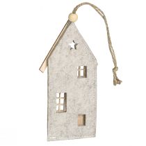Artikel Weihnachtsdeko Filzhäuschen Beige 15cm 6er-Set