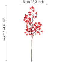 Artikel Künstlicher Hagebuttenzweig mit glänzenden Beeren 62cm