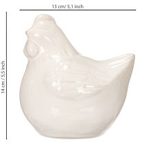 Artikel Hühnerfigur glänzend glasiert für moderne Wohnraumdekoration 17cm 2St
