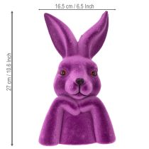 Artikel Hase Denkend Beflockt Hasenbüste Ostern 16,5×13×27cm