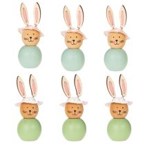 Artikel Holz Osterhasenfiguren Ostern Tischdeko Niedliche Hasenfiguren Frühlingsdeko 9cm 8St