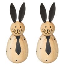 Artikel Dekorativer Hase mit schlichtem Design für frühlingshafte Wohnraumakzente 12cm 2St