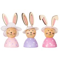 Artikel Osterhasen Tischdeko für Frühling Deko Hasen mit Hut 7cm 9St