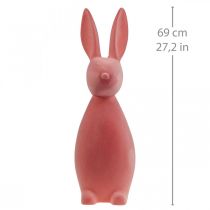 Artikel Deko Hase Deko-Osterhase Beflockt Orange Apricot H69cm