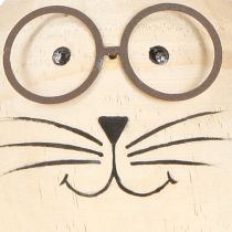 Artikel Deko Hase aus Holz und Metall mit humorvollem Design als freundlicher Blickfang 19cm 2St