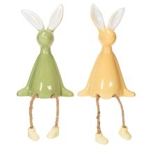 Artikel Osterhase Keramik Deko Kantenhocker für fröhliches Ambiente 22cm 2St