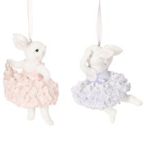 Artikel Anhänger Häschen Ballerina als Highlight für Osterstrauch oder Christbaum 12cm 2St