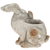 Artikel Hasen Deko Beton Blumentopf Antik Grau 33,5x17x29,5cm