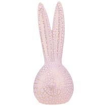 Artikel Hasenkopf Deko Ostern Rosa Gold Krakelee 10x11x28cm