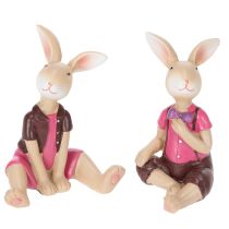 Artikel Osterhasen Figuren Set Niedliche Tischdekoration für Ostern und Frühling 9cm 4St