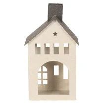 Artikel Deko Haus aus Metall mit Schornstein und Fenster 24cm