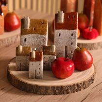 Artikel Keramikhaus Deko mit Schornstein Teelichthaus Herbst und Winter 13cm 2St
