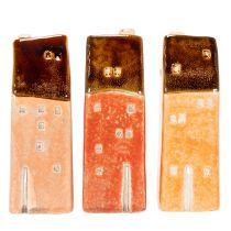Artikel Dekohaus Keramik Miniatur Häuschen Fenster 14cm 3St