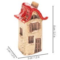 Artikel Keramikhaus Dekoration Set Kleine Häuschen mit rotem Dach 8cm 2St