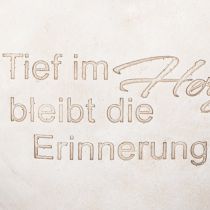 Artikel Herz Gedenkstein Grabherz mit Spruch 17cm
