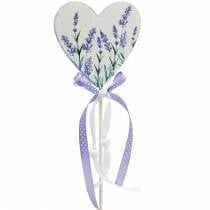Lavendelherz, Sommerdeko, Herz zum Stecken mit Lavendel, Mediterrane Herzdeko 6St