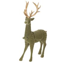 Artikel Deko Hirsch Stehende Figur beflockt mit Geweih 31cm