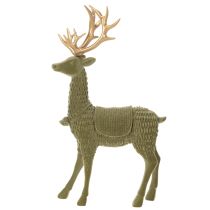 Artikel Deko Hirsch Stehende Figur beflockt mit Geweih 31cm