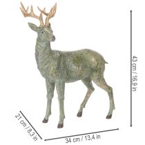 Artikel Hirschfigur Dekoration stehend detailreich 43cm