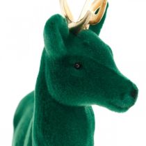 Artikel Hirsch stehend Dekofigur Grün Gold Tischdeko Advent 27cm