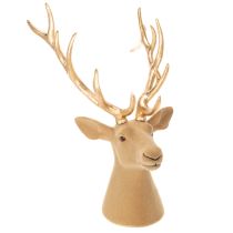 Artikel Deko Hirschkopf Skulptur mit großem Geweih 52cm