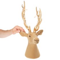 Artikel Deko Hirschkopf Skulptur mit großem Geweih 52cm