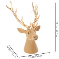 Artikel Deko Hirschkopf Skulptur mit großem Geweih 52cm