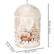 Artikel Glocke mit Weihnachtsmotiv zum Aufhängen 26cm