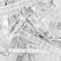 Artikel Hochzeitsanstecker Revers Anstecknadeln transparent/Silber 5cm 50 St