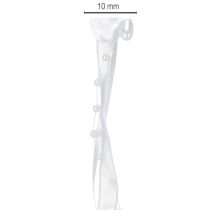 Artikel Hochzeitsdeko Organzaband Weiß 10mm x 5m mit Herzen & Perlen