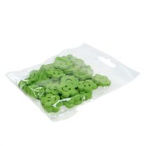 Artikel Holzblume mit Gesicht Grün 2,5cm 48 St