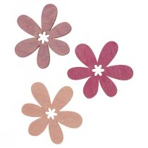 Holzblumen Streudeko Blüten Holz Lila/Violett/Rosa Ø2cm 144St