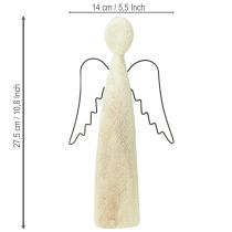 Artikel Holzengel Natur Schutzengel Holz Figur modern H27,5cm