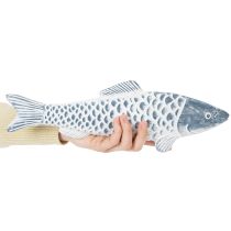Artikel Holzfisch in Blau Weiß Fisch Deko Holzmehl 35cm 1St