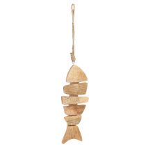 Artikel Holzfisch zum Hängen Maritim Jute Natur 27cmx2cmx10cm
