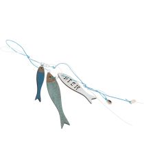 Artikel Holzhänger Fische Blau 36cm 4 St