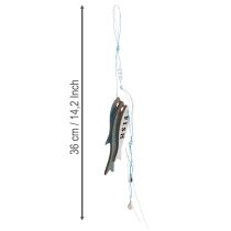 Artikel Holzhänger Fische Blau 36cm 4 St